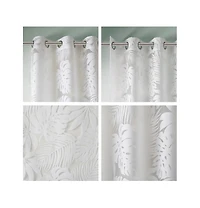 Madison Park Leilani Palm Leaf Burnout Window Sheer Curtain