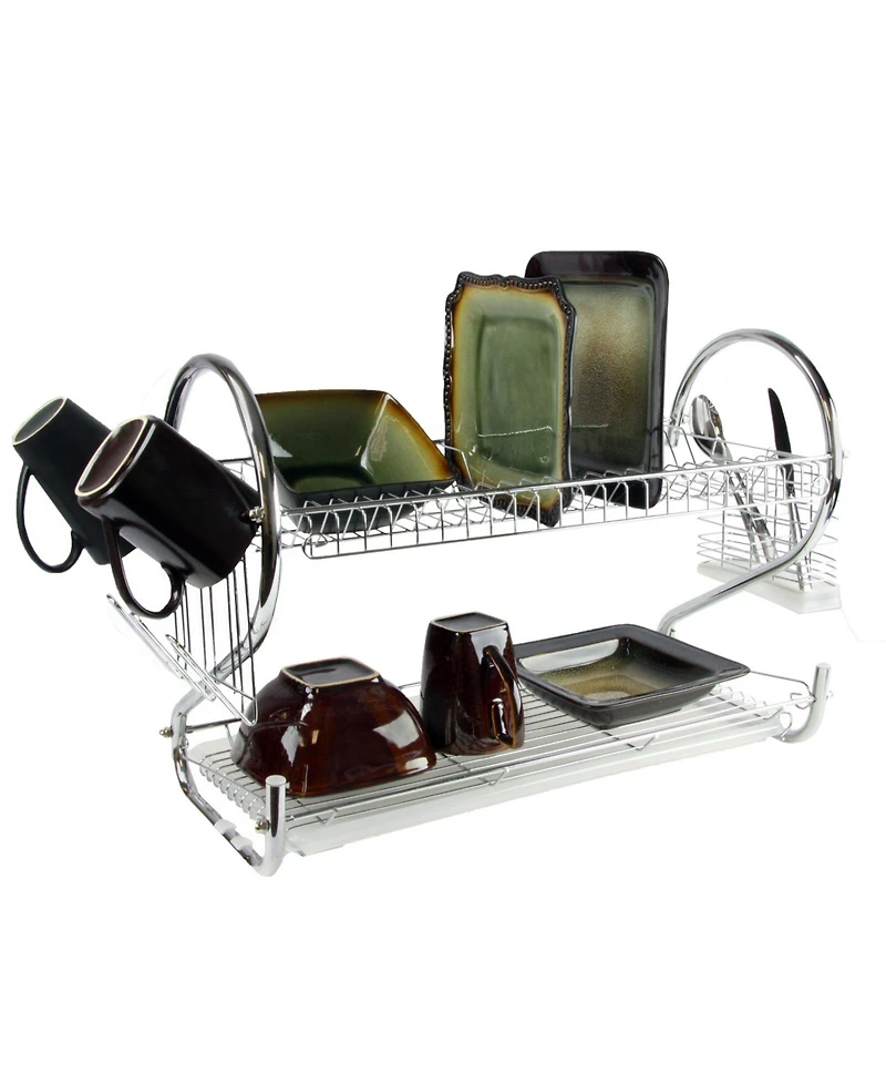 MegaChef 22 Inch Two Shelf Dish Rack