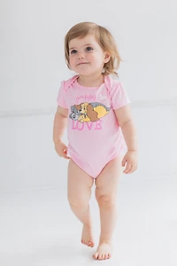 Bambi Baby Girls 101 Dalmatians Dumbo Lady and the Tramp 5 Pack Bodysuits