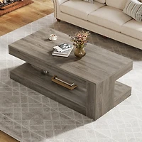 Tribesigns Round Coffee Table, 31.49" Cream White Center Table with 4 Legs, Modern Indoor Tea Table for Living Room, Small Space, Home Decor, Eas