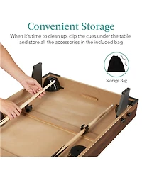 Best Choice Products 40in Tabletop Billiard Table, Pool Arcade Game Table w/ 2 Cue Sticks, Ball Set, Storage Bag