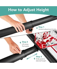 Best Choice Products Adjustable Regulation-Size Basketball Hoop, Portable Sport System w/ Fillable Base, Wheels