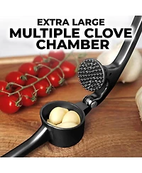 Large Premium Garlic Press Set - Bigger Bowl for