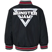 Monster Jam Boys Zip Up Varsity Bomber Jacket
