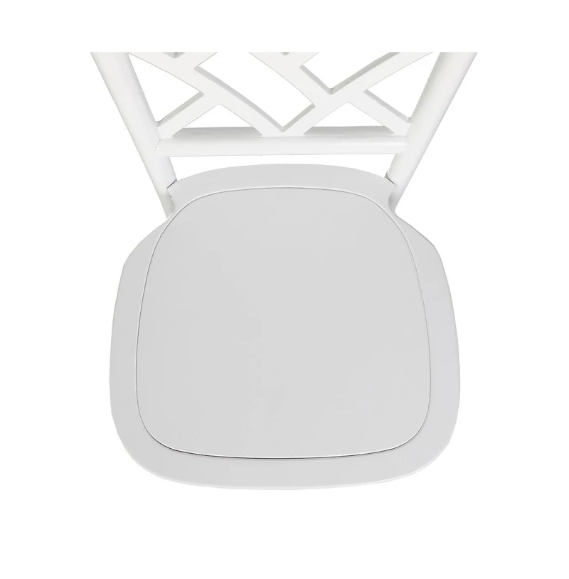 Merrick Lane Mara Set Of 2 Solid Wood Dining Chairs With Stackable Design, Ornate Seat Back Accenting, And Elegant Finish