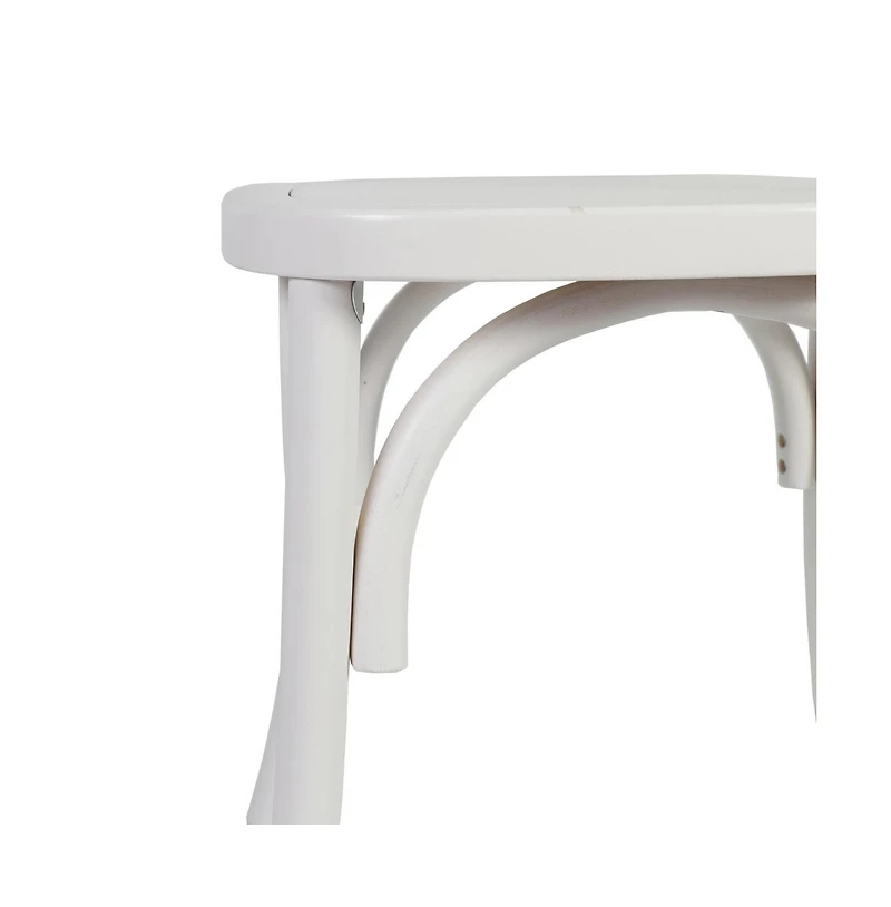 Merrick Lane Mara Set Of 2 Solid Wood Dining Chairs With Stackable Design, Ornate Seat Back Accenting, And Elegant Finish