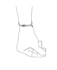 Bling Jewelry Penicillin Medical Identification Id Bracelet Miami Cuban Link Chain Stainless Steel 7.5 Inch