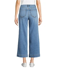 Lands' End Petite Recover Denim High Rise Wide Leg Crop Jeans