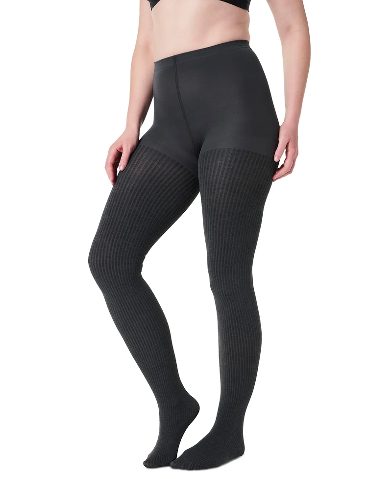 Spanx Women's Rib-Knit Shorty Shaping Tights 10474R