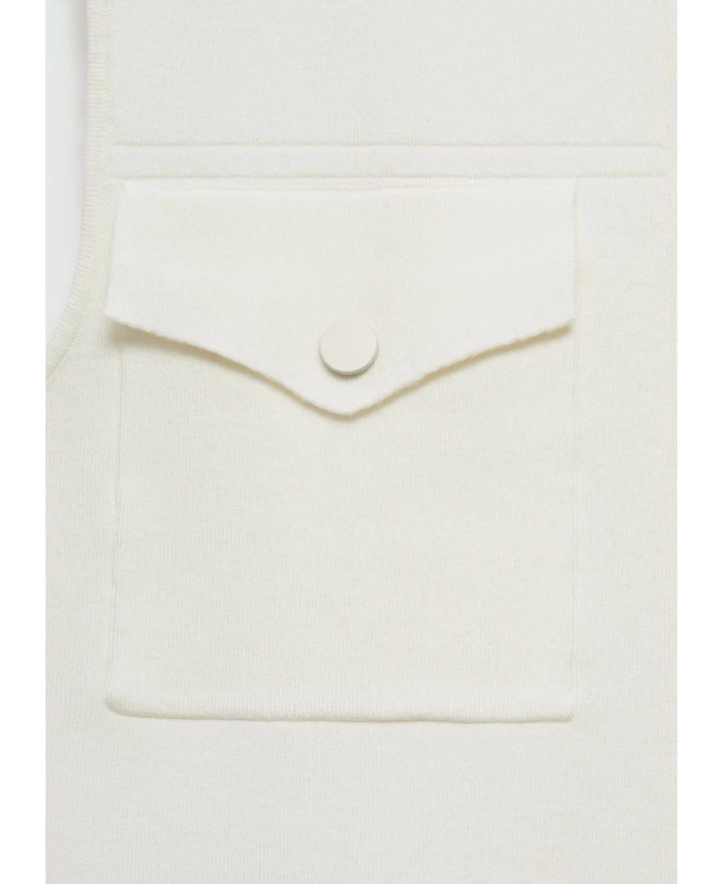 Mango Women's Pockets Detail Knitted Vest