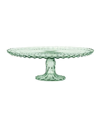 Amici Home Rochester Footed Glass Cake Stand - Green