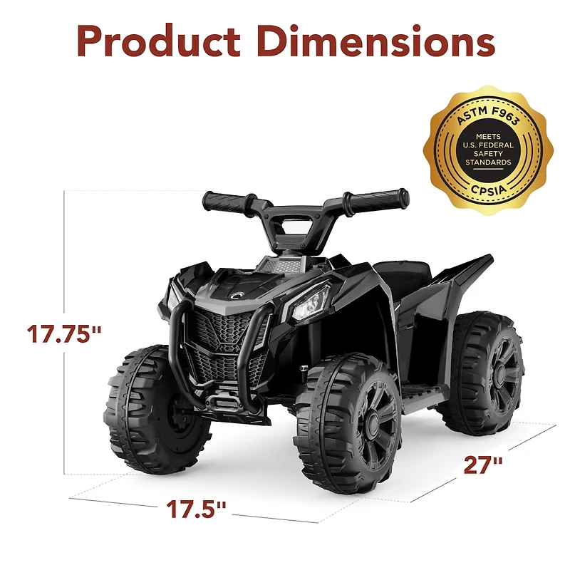 Best Choice Products 6V Kids Ride-On 4-Wheeler Quad Atv Car w/ 1.8mph Max Speed, Treaded Tires