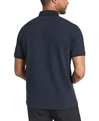 Kenneth Cole Men's Slim-Fit 4-Way Stretch Textured-Knit Polo Shirt