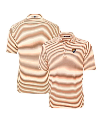 Cutter & Buck Men's Illinois Fighting Illini Throwback Logo Virtue Eco Pique Stripe Polo