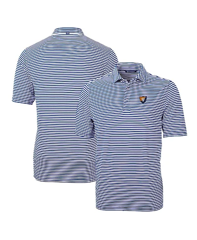 Cutter & Buck Men's Illinois Fighting Illini Throwback Logo Virtue Eco Pique Stripe Polo