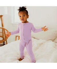 Bellabu Bear Baby Girls Lavender Convertible Footie Pajama