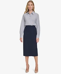Tommy Hilfiger Women's Strip-Print Button-Front Shirt
