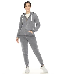 White Mark Women's Burnout Jogger Set