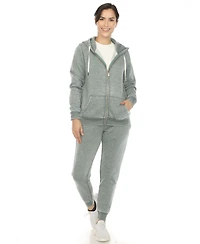 White Mark Women's Burnout Jogger Set