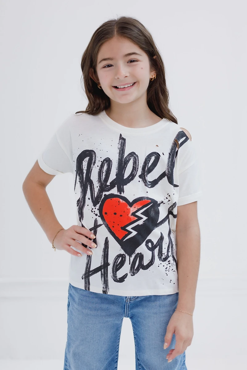 Disney Descendants The Rise of Red Girls Drop Shoulder T-Shirt Little Kid to Big Sizes (5 - 14-16)