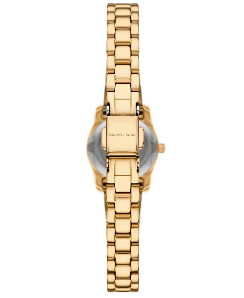 Michael Kors Women's Lexington Three-Hand Gold-Tone Stainless Steel Watch 19mm