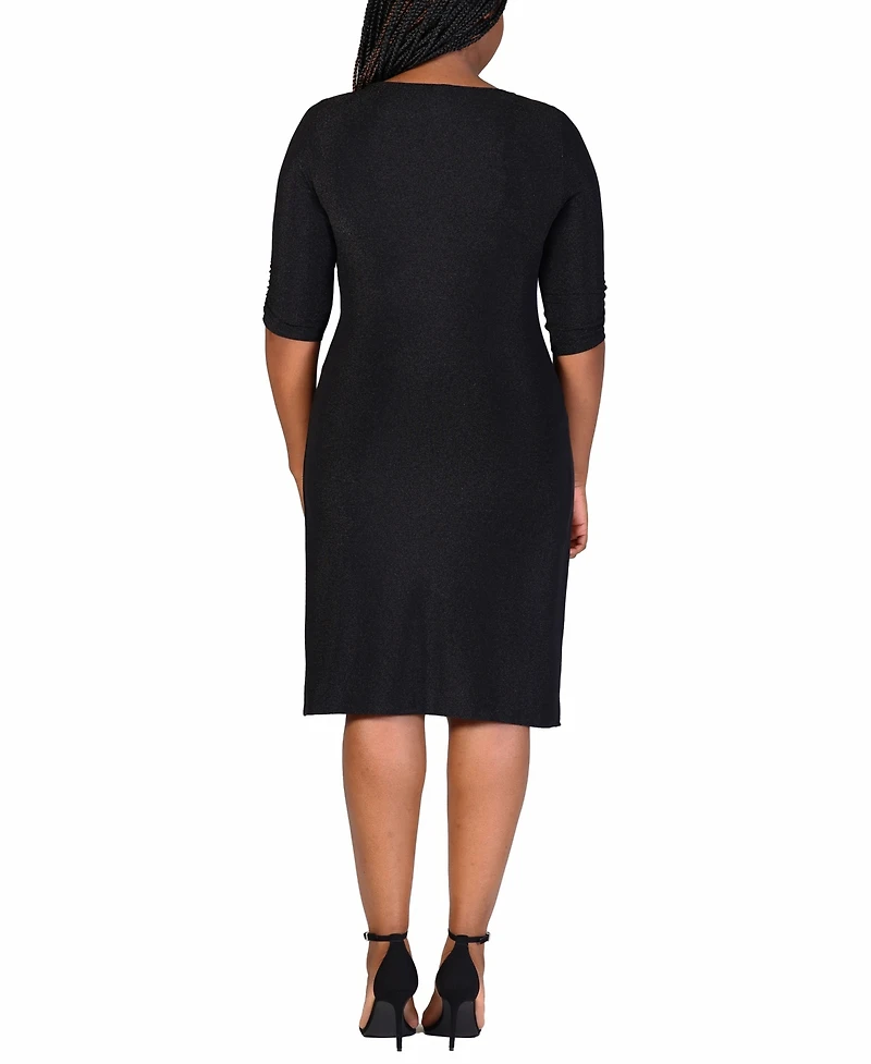 24seven Comfort Apparel Plus Mini Party Dress