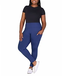 24seven Comfort Apparel Plus Ankle Leggings with Side Pocket