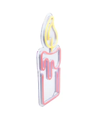 Northlight 12" Led Lighted Neon Style Candle Christmas Window Silhouette