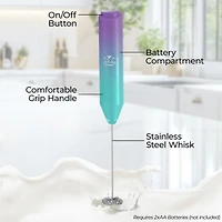 Powerful Handheld Mini FrothMate Milk Frother Stainless Steel