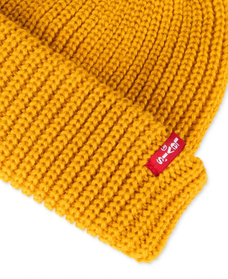 Levi's Men's Ribbed-Knit Cropped Beanie
