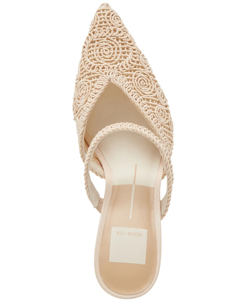 Dolce Vita Women's Kassy Macrame Crocheted Stiletto Pointed-Toe Pumps