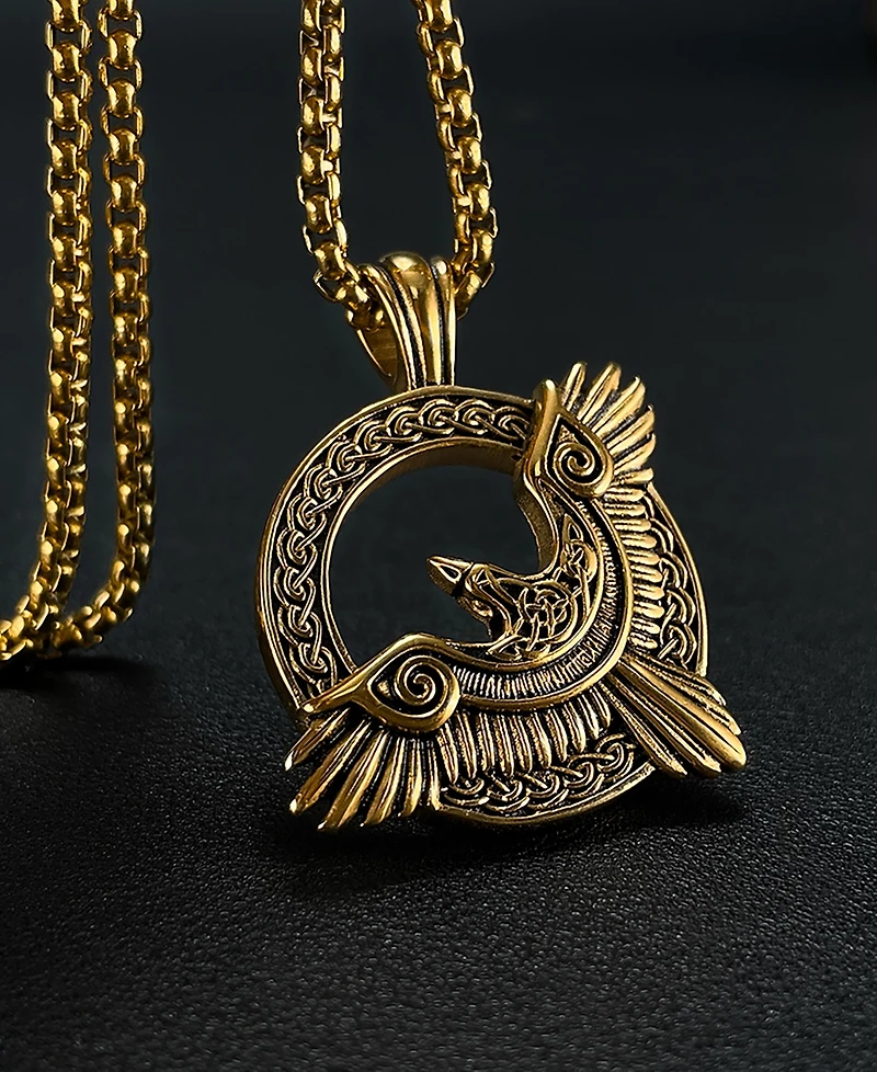 Rhona Sutton Gold Eagle Stainless Steel Pendant Necklace