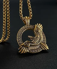 Rhona Sutton Gold Eagle Stainless Steel Pendant Necklace