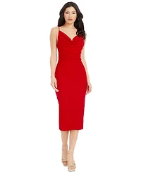 Dress the Population Women's Nikki Cowlneck Low-Back Dress