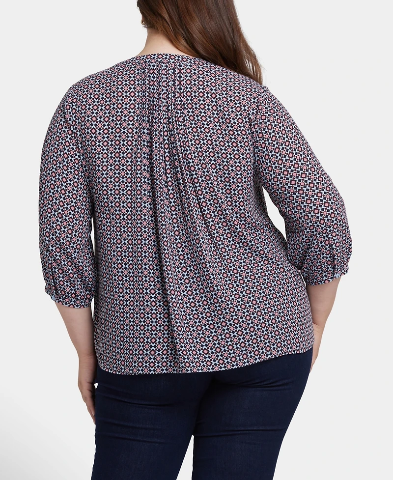 Nydj Plus Pintuck Blouse