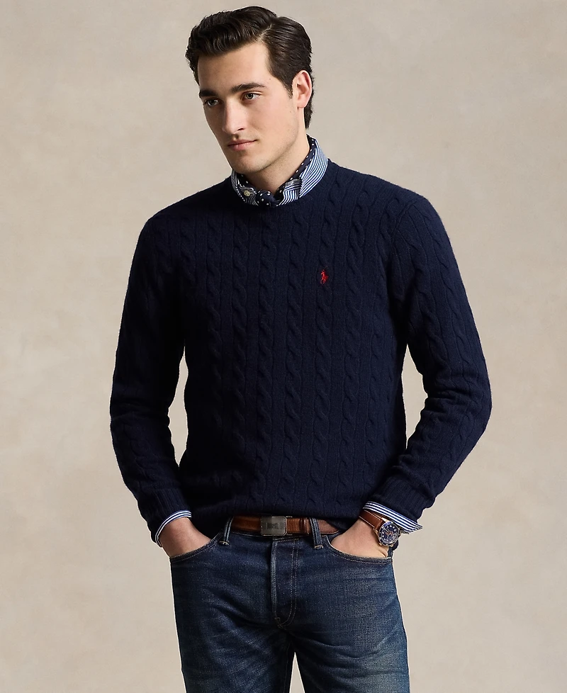 Polo Ralph Lauren Men's Wool-Cashmere Cable-Knit Sweater