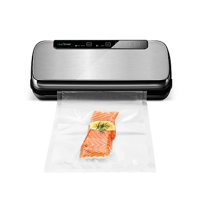 NutriChef Automatic Vacuum Sealer System - Electric Air Sealing Food Preserver with Stainless Steel Housing