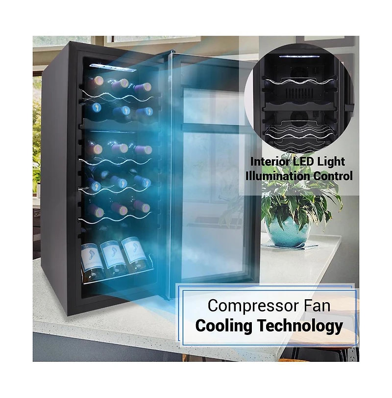NutriChef Wine Chilling Refrigerator Cellar