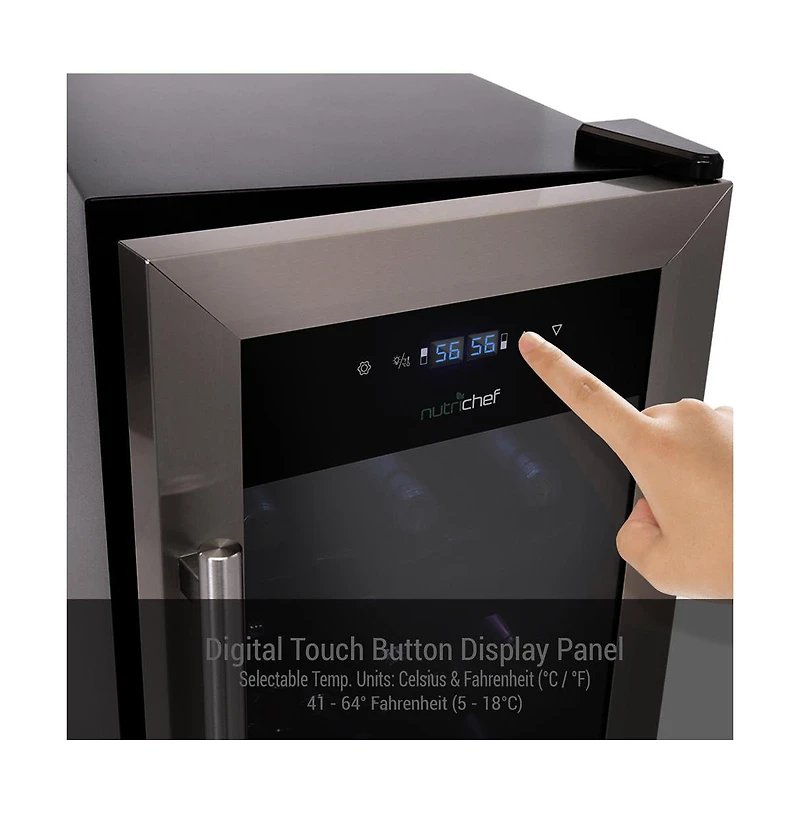 NutriChef Wine Chilling Refrigerator Cellar