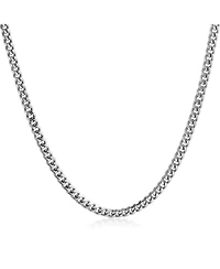 Bling Jewelry Heavy Duty Biker Jewelry Solid 8MM Curb Miami Cuban Link Chain Necklace Stainless Steel