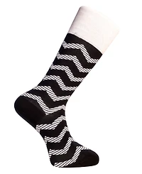 Love Sock Company Men's Luxury Cotton Mid-Calf Patterned Dress Socks with Seamless Toe. London Bundle Sock, Pack Of 5