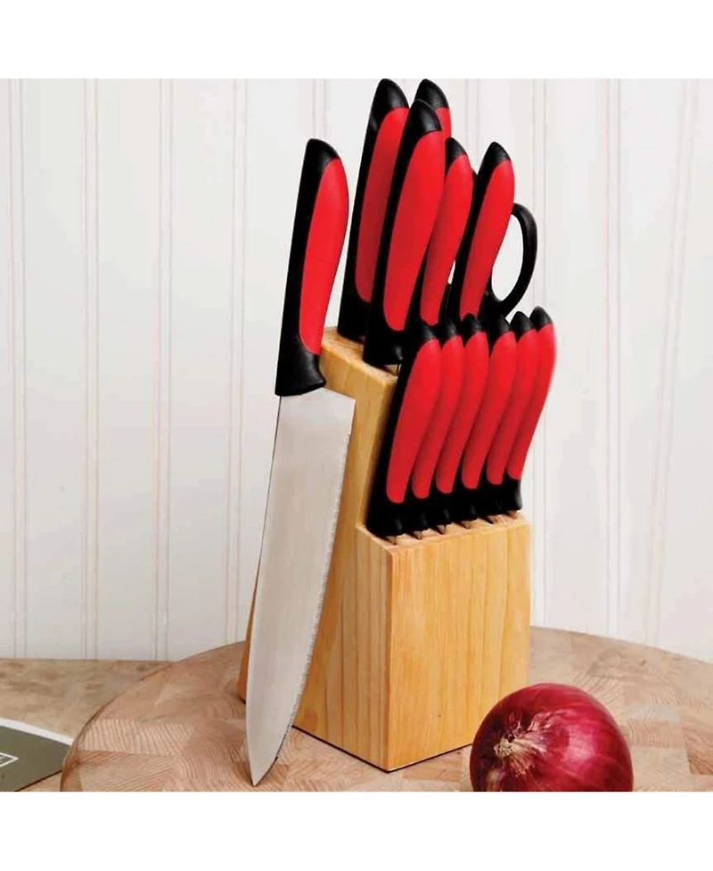 MegaChef 14 Piece Cutlery Set Teal