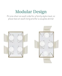 Best Choice Products 5-Piece Kitchen Dining Table Set w/ Glass Tabletop, 4 Faux Leather Chairs