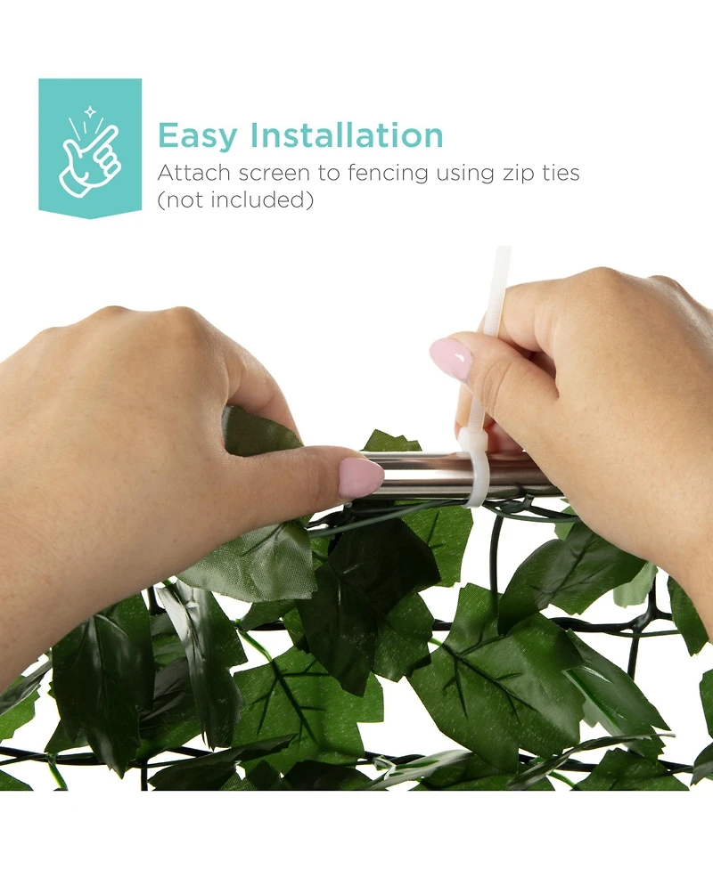 Best Choice Products Artificial Faux Ivy Hedge Privacy Fence Screen for Outdoor Decor, Garden, Yard