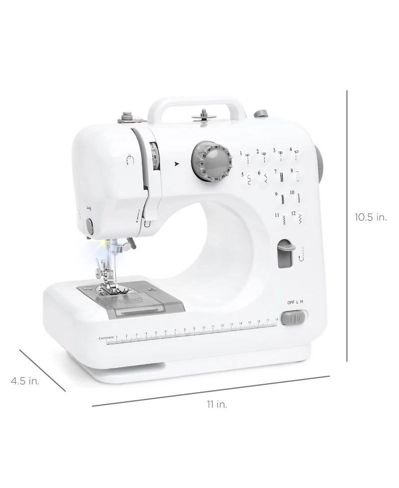 Best Choice Products 6V Portable Sewing Machine, 42-Piece Beginners Kit w/ 12 Stitch Patterns