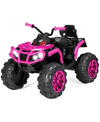 Best Choice Products 12V Kids Ride-On Atv Quad w/ Bluetooth, 3.7mph Max, Treaded Tires, Led Lights, Radio