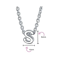 Bling Jewelry Tiny Block Letter Alphabet Initial A-z Dainty Pendant Necklace .925 Sterling Silver