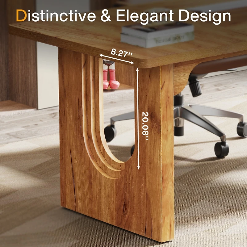 Tribesigns Modern Executive Desk, 70.9" Large Office Computer Desk, Conference Table Meeting Room Table, Simple Workstation Business Furniture, B