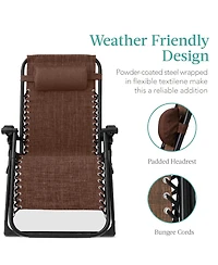 Best Choice Products Oversized Zero Gravity Chair, Folding Recliner w/ Removable Cushion