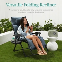 Best Choice Products Oversized Zero Gravity Chair, Folding Recliner w/ Removable Cushion